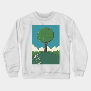 Tree on a hill Crewneck Sweatshirt